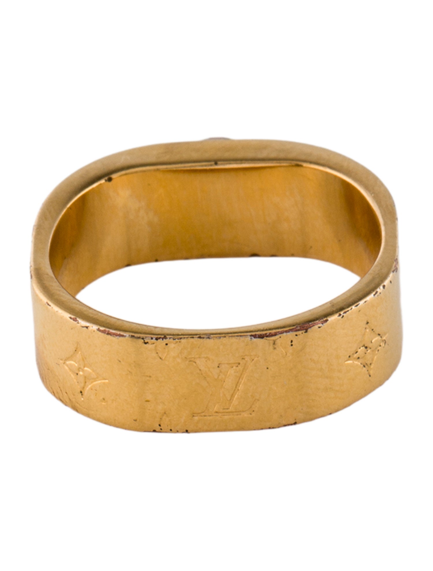 Louis Vuitton Two-Tone Nanogram Ring